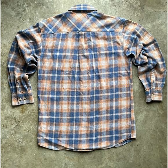 Vintage KEY Flannel size Large Shacket button down shirt - Picture 3 of 7